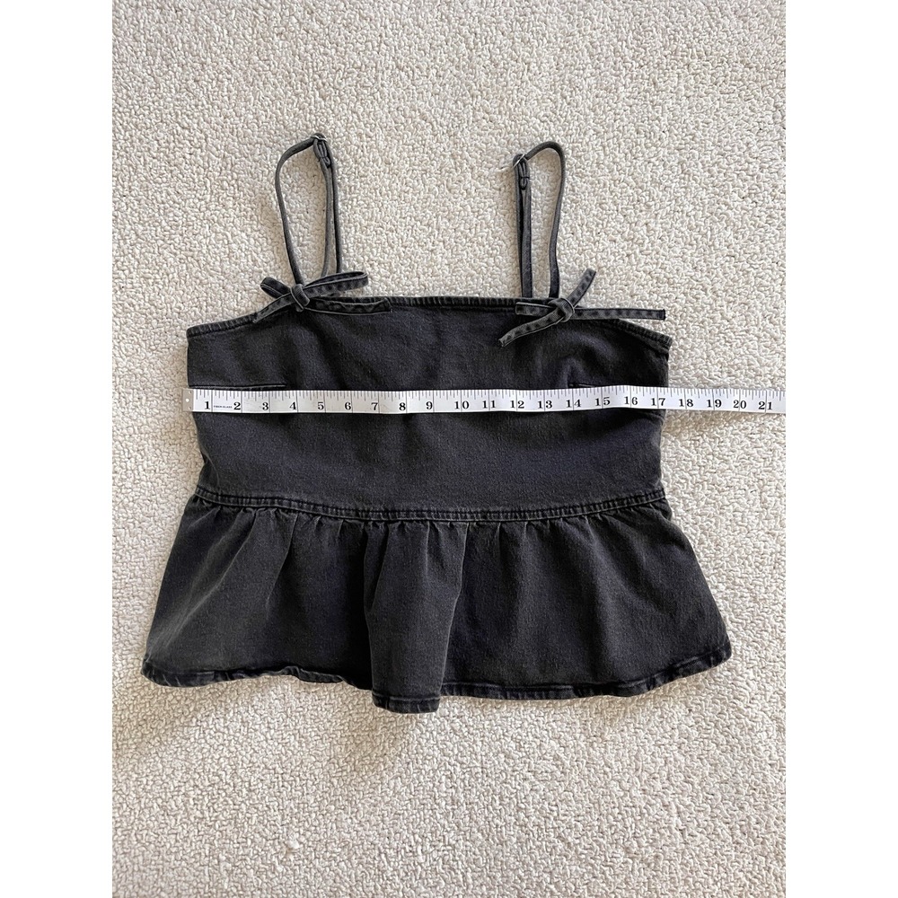 wild fable pre wash Grunge Coquette tie black top - Picture 2 of 7